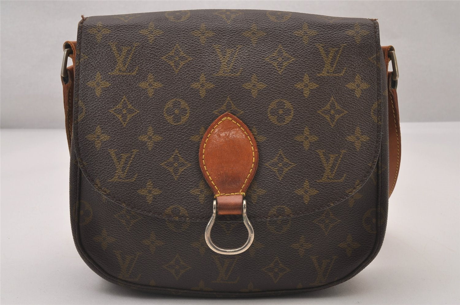 Auth Louis Vuitton Monogram Saint Cloud GM Shoulder Cross Bag Old Model LV 2958I