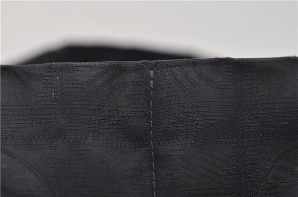 Authentic CHANEL New Travel Line Shoulder Tote Bag Nylon Leather Black 2961E