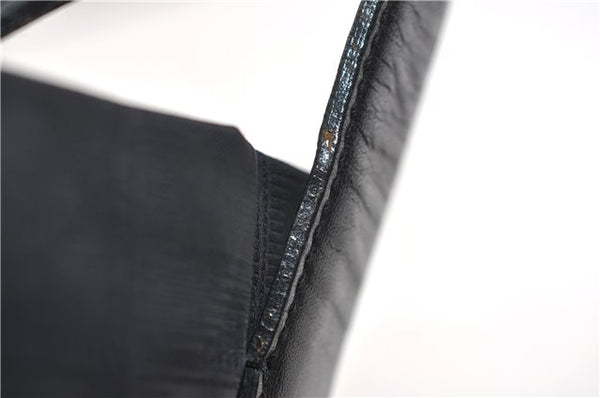 Authentic CHANEL New Travel Line Shoulder Tote Bag Nylon Leather Black 2961E