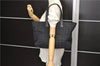 Authentic CHANEL New Travel Line Shoulder Tote Bag Nylon Leather Black 2961E