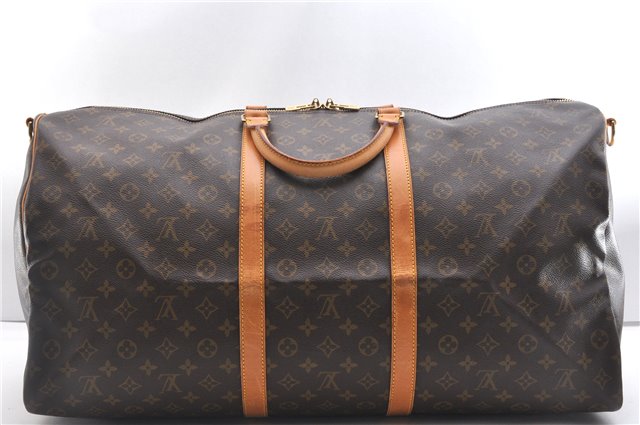 Authentic Louis Vuitton Monogram Keepall Bandouliere 60 M41412 Boston Bag 2961F