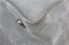 Authentic CHANEL New Travel Line Shoulder Tote Bag Nylon Leather Silver 2962E