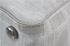 Authentic CHANEL New Travel Line Shoulder Tote Bag Nylon Leather Silver 2962E
