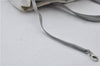 Authentic CHANEL New Travel Line Shoulder Tote Bag Nylon Leather Silver 2962E