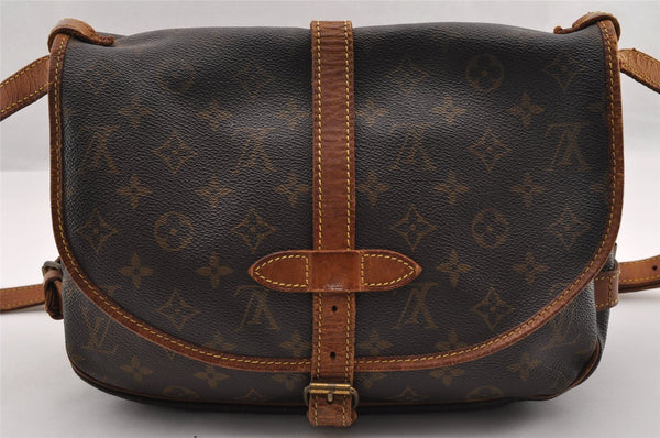Authentic Louis Vuitton Monogram Saumur 30 Shoulder Cross Bag M42256 LV 2962I