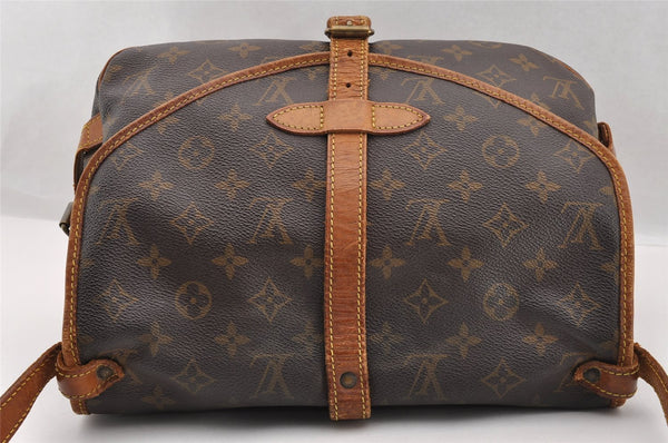 Authentic Louis Vuitton Monogram Saumur 30 Shoulder Cross Bag M42256 LV 2962I