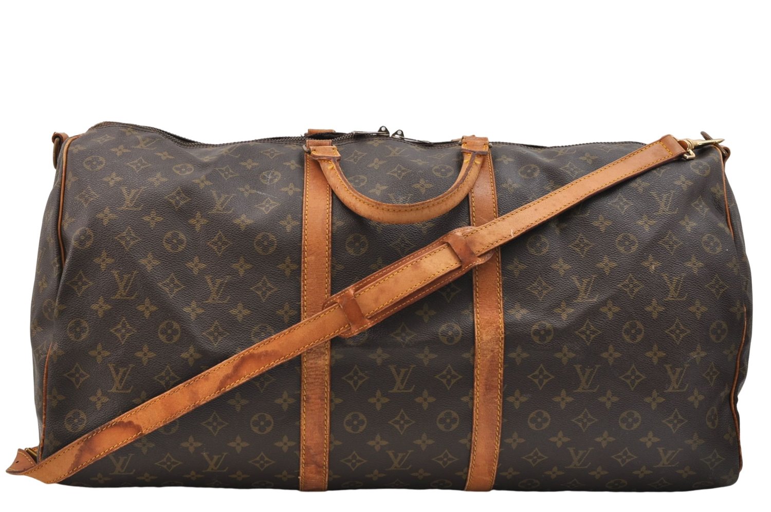 Auth Louis Vuitton Monogram Keepall Bandouliere 60 Boston Bag M41412 Junk 2963E