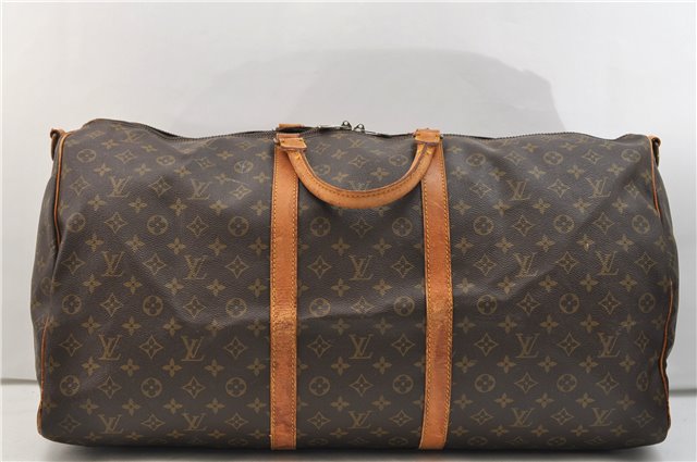Auth Louis Vuitton Monogram Keepall Bandouliere 60 Boston Bag M41412 Junk 2963E