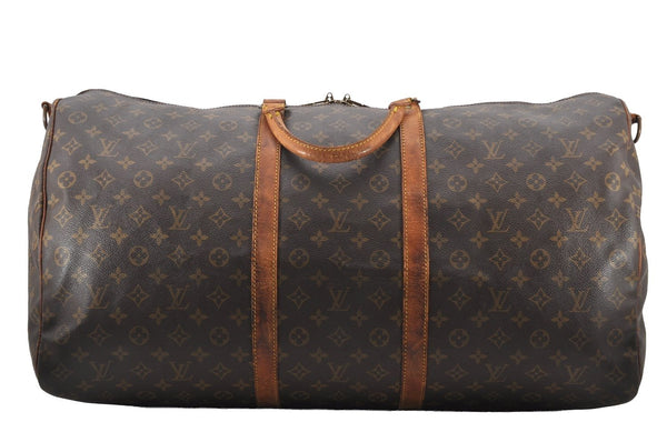 Authentic Louis Vuitton Monogram Keepall Bandouliere 60 M41412 Boston Bag 2963I