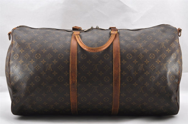 Authentic Louis Vuitton Monogram Keepall Bandouliere 60 M41412 Boston Bag 2963I