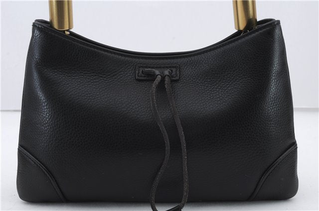 Authentic GUCCI Shoulder Hand Bag Purse GG Leather 108964 Black 2966D