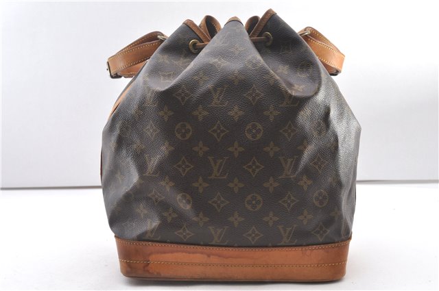 Authentic Louis Vuitton Monogram Noe Shoulder Drawstring Bag M42224 LV 2966F