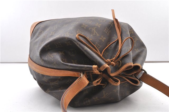 Authentic Louis Vuitton Monogram Noe Shoulder Drawstring Bag M42224 LV 2966F