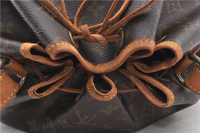 Authentic Louis Vuitton Monogram Noe Shoulder Drawstring Bag M42224 LV 2966F
