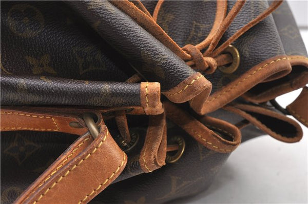 Authentic Louis Vuitton Monogram Noe Shoulder Drawstring Bag M42224 LV 2966F