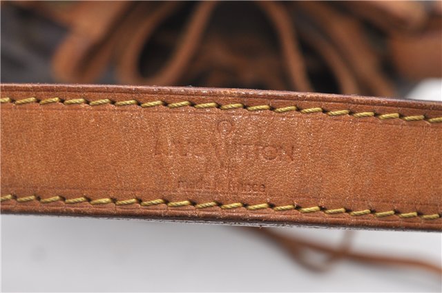 Authentic Louis Vuitton Monogram Noe Shoulder Drawstring Bag M42224 LV 2966F