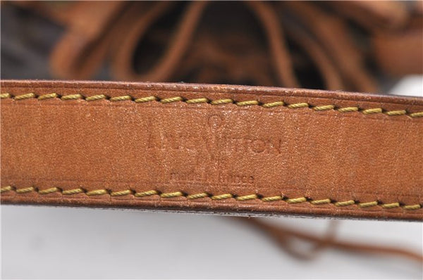 Authentic Louis Vuitton Monogram Noe Shoulder Drawstring Bag M42224 LV 2966F