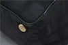 Authentic CHANEL New Travel Line Shoulder Tote Bag Nylon Leather Black 2967E