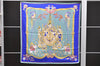 Authentic HERMES Carre 90 Scarf "India" Silk Green 2968D