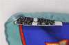 Authentic HERMES Carre 90 Scarf "India" Silk Green 2968D