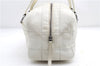 Authentic CHANEL Caviar Skin Chocolate Bar Shoulder Hand Bag White Junk 2968E