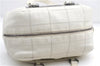 Authentic CHANEL Caviar Skin Chocolate Bar Shoulder Hand Bag White Junk 2968E