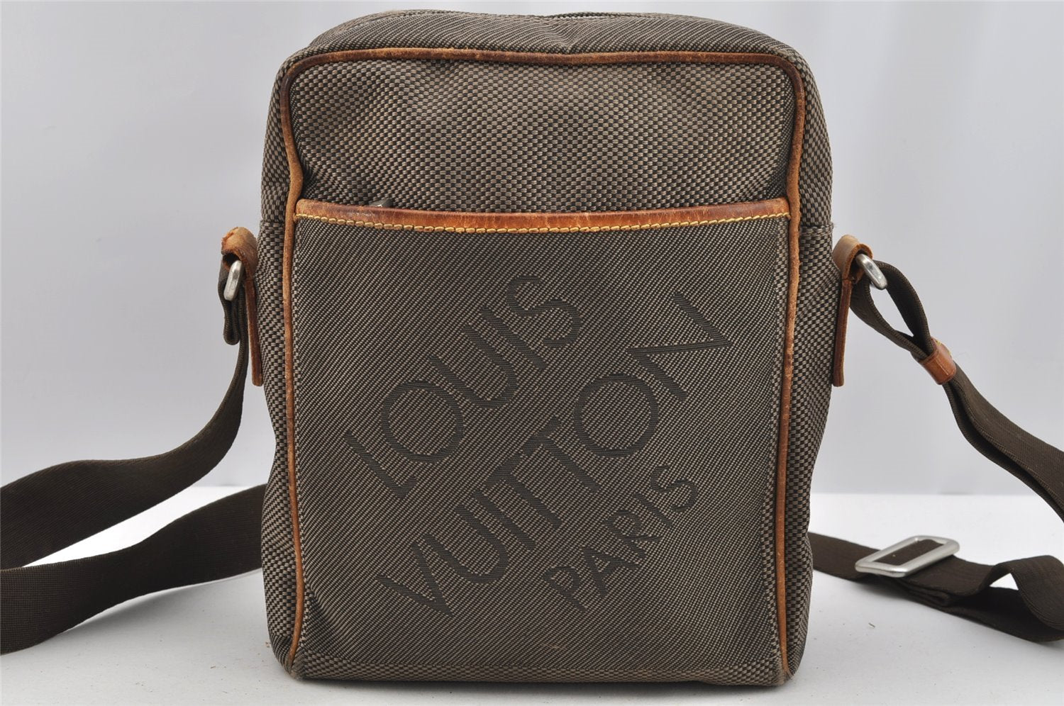 Auth Louis Vuitton Damier Geant Citadin NM Shoulder Bag M93224 Brown Junk 2968I