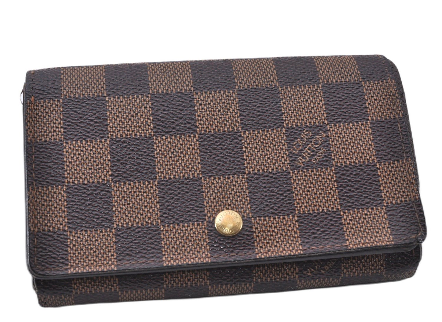 Authentic Louis Vuitton Damier Porte Monnaie Billets Tresor N61730 Wallet 2969F