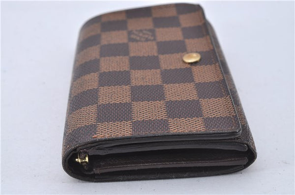 Authentic Louis Vuitton Damier Porte Monnaie Billets Tresor N61730 Wallet 2969F