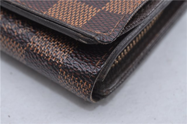 Authentic Louis Vuitton Damier Porte Monnaie Billets Tresor N61730 Wallet 2969F