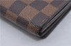 Authentic Louis Vuitton Damier Porte Monnaie Billets Tresor N61730 Wallet 2969F