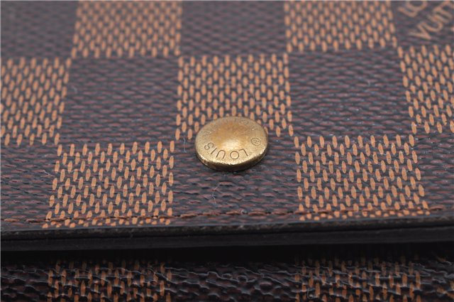 Authentic Louis Vuitton Damier Porte Monnaie Billets Tresor N61730 Wallet 2969F