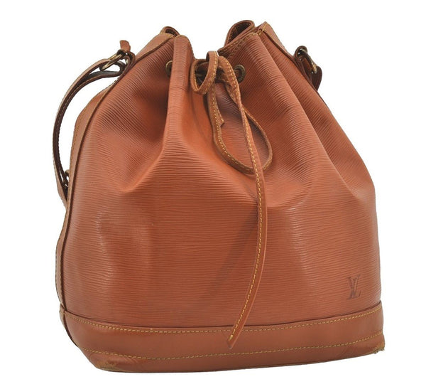 Authentic Louis Vuitton Epi Noe Shoulder Drawstring Bag Brown M44008 Junk 2969I