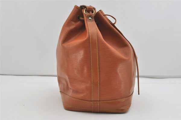 Authentic Louis Vuitton Epi Noe Shoulder Drawstring Bag Brown M44008 Junk 2969I