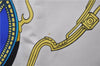 Authentic HERMES Carre 90 Scarf "SPRINGS" Silk White Red 2970D