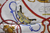 Authentic HERMES Carre 90 Scarf "SPRINGS" Silk White Red 2970D