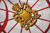 Authentic HERMES Carre 90 Scarf "SPRINGS" Silk White Red 2970D