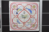 Authentic HERMES Carre 90 Scarf "SPRINGS" Silk White Red 2970D