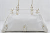 Authentic FENDI Vintage Shoulder Hand Bag Leather White 2971E