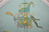 Authentic HERMES Carre 90 Scarf "SPRINGS" Silk Green 2972D