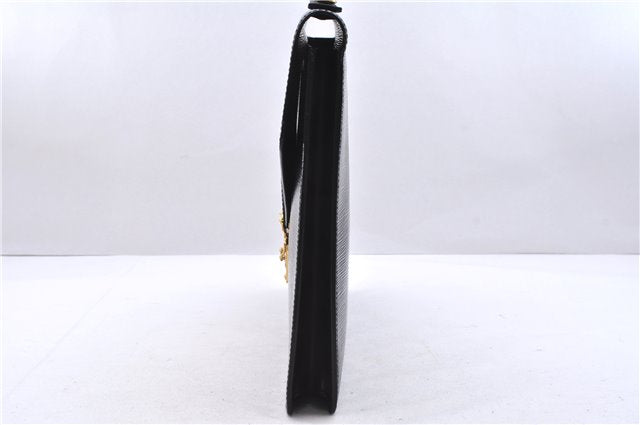 Authentic Louis Vuitton Epi Porte Documents Bandouliere Briefcase Black 2972E