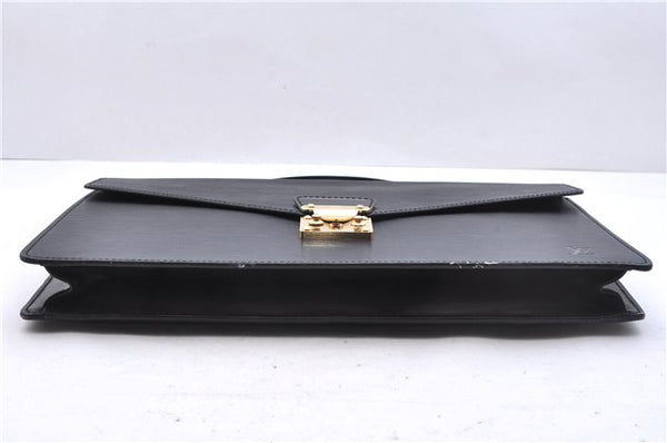 Authentic Louis Vuitton Epi Porte Documents Bandouliere Briefcase Black 2972E