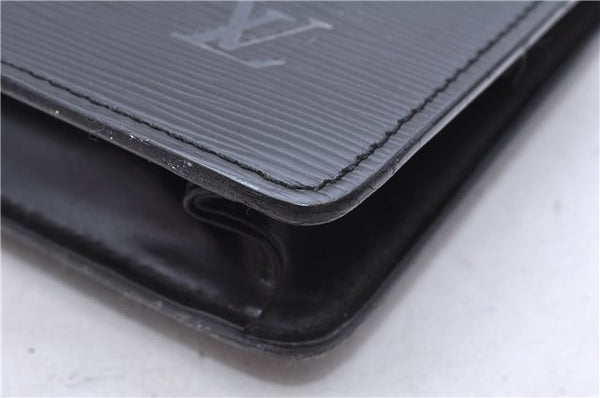 Authentic Louis Vuitton Epi Porte Documents Bandouliere Briefcase Black 2972E