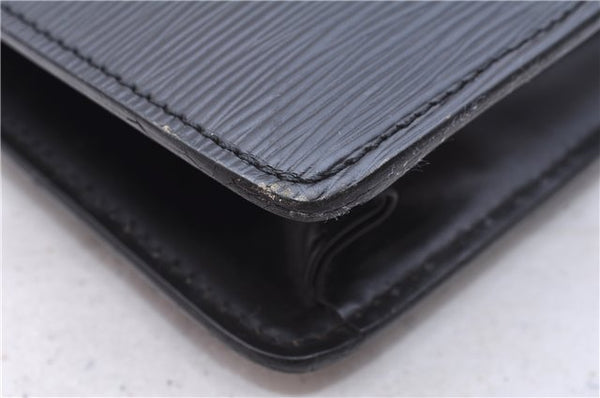 Authentic Louis Vuitton Epi Porte Documents Bandouliere Briefcase Black 2972E