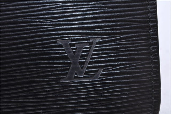 Authentic Louis Vuitton Epi Porte Documents Bandouliere Briefcase Black 2972E