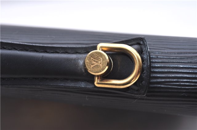 Authentic Louis Vuitton Epi Porte Documents Bandouliere Briefcase Black 2972E