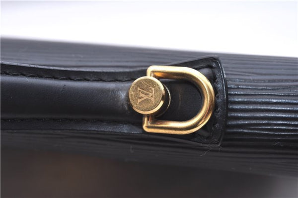 Authentic Louis Vuitton Epi Porte Documents Bandouliere Briefcase Black 2972E