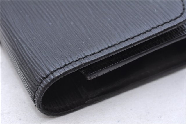 Authentic Louis Vuitton Epi Porte Documents Bandouliere Briefcase Black 2972E