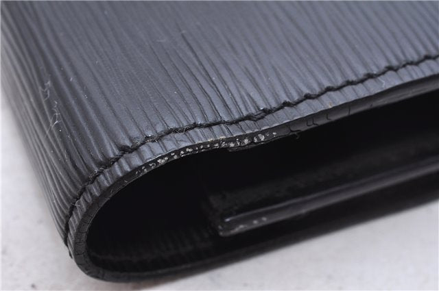 Authentic Louis Vuitton Epi Porte Documents Bandouliere Briefcase Black 2972E
