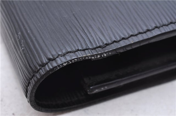 Authentic Louis Vuitton Epi Porte Documents Bandouliere Briefcase Black 2972E